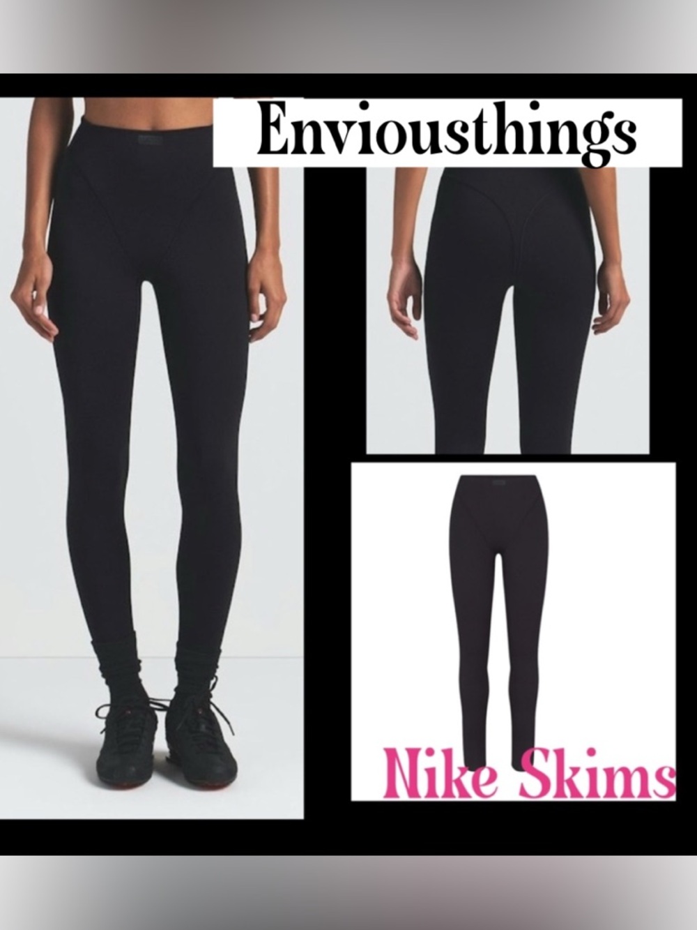 Nike Skims Matte V-LINE 26" LEGGING Obsidian New